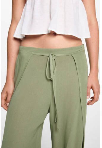 MANGO TEENS wide leg broek beige kaki Meisjes Viscose Effen 152(XXS) - Foto 2