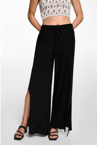 MANGO TEENS wide leg broek zwart Meisjes Viscose Effen 152(XXS) - Foto 3