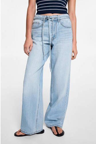 MANGO TEENS wide leg jeans lichtblauw Meisjes Katoen Effen 152(XXS) - Foto 3