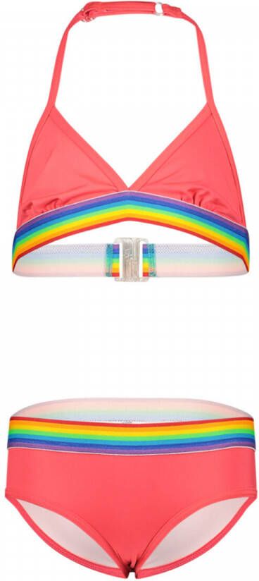 Me & My Monkey triangel bikini roze Meisjes Polyester Meerkleurig 140-146