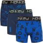 Me & My Monkey boxershort set van 3 blauw Jongens Stretchkatoen Effen 116 - Thumbnail 2