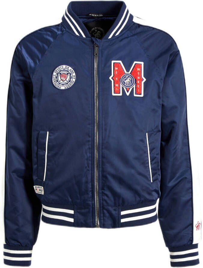 Me & My Monkey bomberjack Kate donkerblauw Jas Meisjes Polyester Opstaande kraag 104