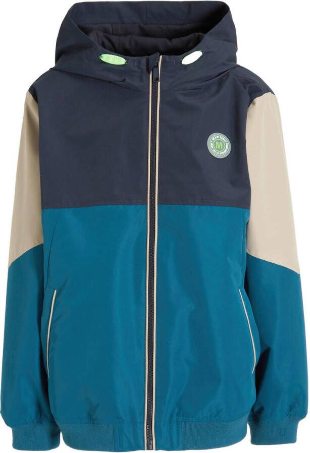 Me & My Monkey jas Max petrol donkerblauw zand Jongens Polyester Ronde hals 140
