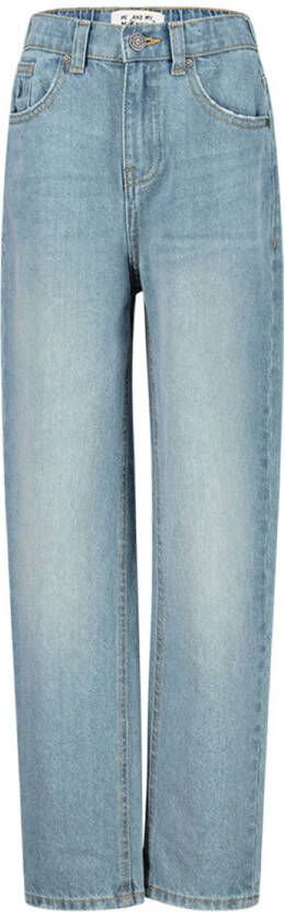 Me & My Monkey mom jeans light denim Blauw Effen 122