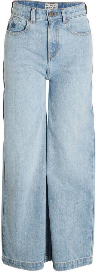 Me & My Monkey high waist wide leg jeans Macha light blue wash Blauw Meisjes Denim 128