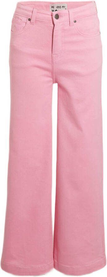 Me & My Monkey high waist wide leg jeans Macha prism pink Roze Meisjes Stretchdenim 116