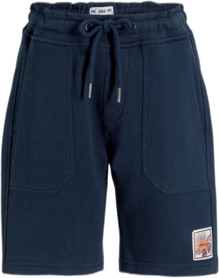 Me & My Monkey short Matt blauw Korte broek Jongens Sweat Effen 152