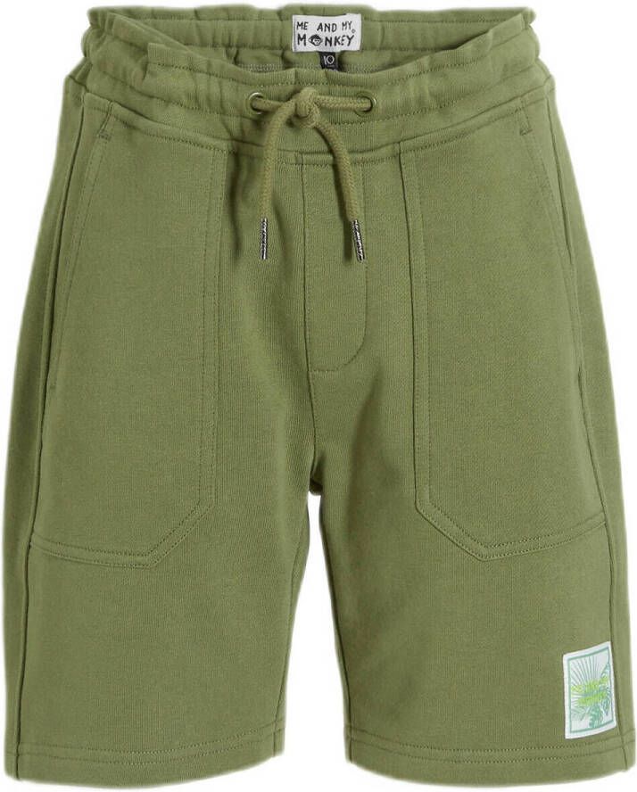Me & My Monkey short Matt groen Korte broek Jongens Sweat Effen 116