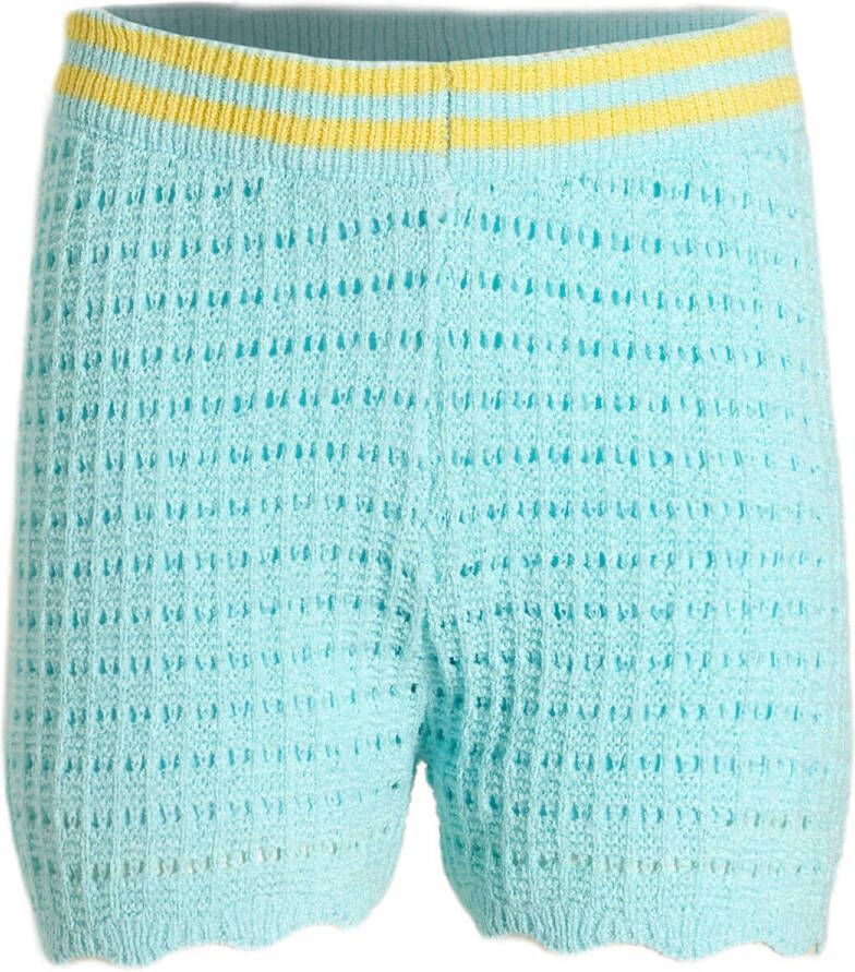 Me & My Monkey crochet short Mitzy blauw Korte broek Meisjes Acryl Effen 128