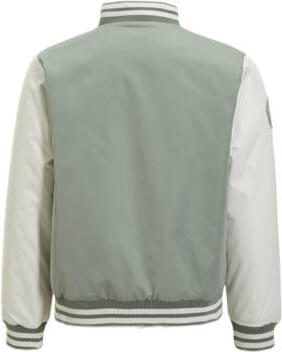 Me & My Monkey baseball jacket Parel met logo lichtgroen Jas Meisjes Polyester Ronde hals 104