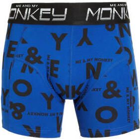 Me & My Monkey boxershort set van 3 blauw Jongens Stretchkatoen Effen 116 - Foto 3