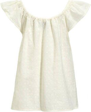 Me & My Monkey broderie top Polly wit Meisjes Katoen Ronde hals Effen 152