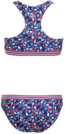 Me & My Monkey crop bikini Pelia blauw roze Meisjes Polyester All over print 116