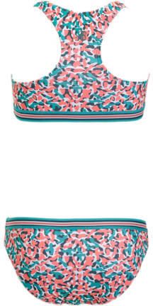 Me & My Monkey crop bikini Pelia roze lichtblauw Meisjes Polyester All over print 116