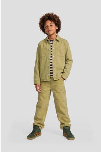 Me & My Monkey denim overshirt olijfgroen Overhemd Jongens Stretchdenim Klassieke kraag - Foto 4