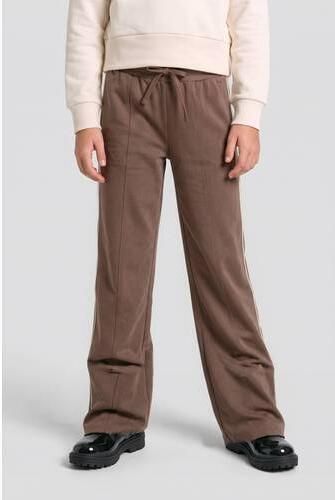 Me & My Monkey gestreepte joggingbroek met hartjes bruin Meisjes Sweat - Foto 4