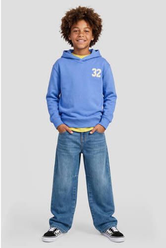 Me & My Monkey hoodie met backprint blauw Sweater Jongens Katoen Capuchon - Foto 4