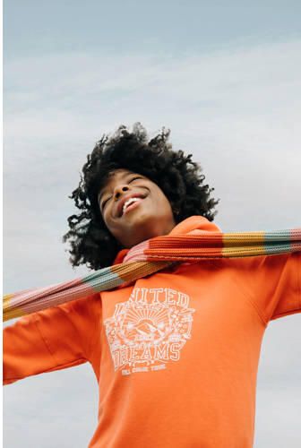 Me & My Monkey hoodie Nova met printopdruk terra Trui Oranje Meisjes Sweat Capuchon 116 - Foto 3