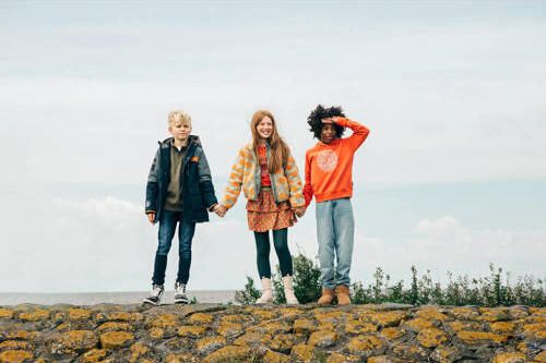 Me & My Monkey hoodie Nova met printopdruk terra Trui Oranje Meisjes Sweat Capuchon 116 - Foto 4