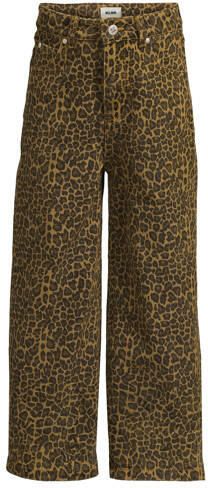Me & My Monkey loose fit jeans met panterprint bruin Meisjes Denim Panterprint - Foto 4