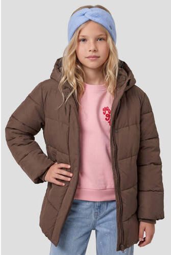 Me & My Monkey pufferjas bruin Meisjes Polyester Capuchon Effen - Foto 3