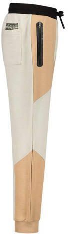 Me & My Monkey regular fit joggingbroek ecru zwart beige Jongens Katoen 116-122 - Foto 2