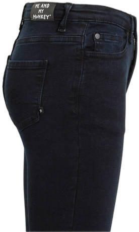 Me & My Monkey skinny jeans donkerblauw Meisjes Stretchdenim Effen 110 - Foto 2