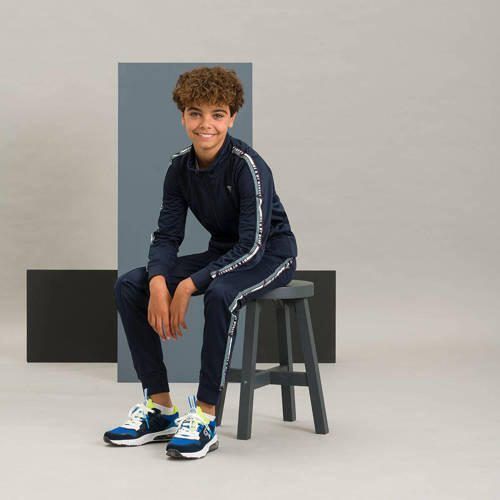 Me & My Monkey slim fit joggingbroek marine Blauw Jongens Katoen Effen 128 - Foto 3