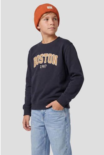 Me & My Monkey sweater met tekst Blauw Jongens Katoen Ronde hals Tekst - Foto 3
