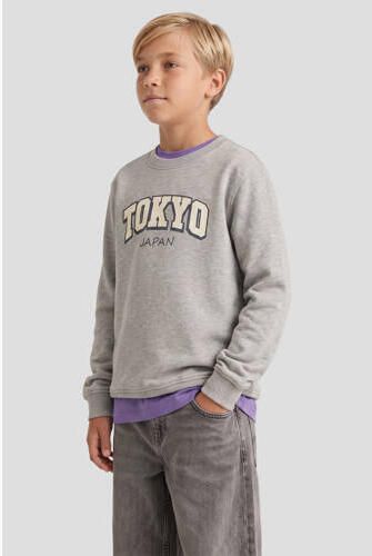 Me & My Monkey sweater met tekst grijs Jongens Katoen Ronde hals Tekst - Foto 2