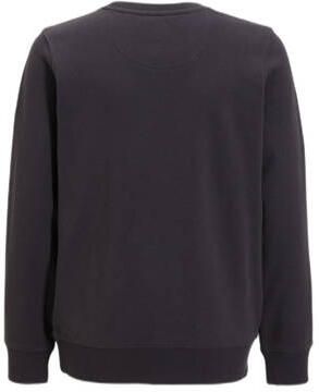 Me & My Monkey sweater Peddy met tekstopdruk donkergrijs Trui Jongens Katoen Ronde hals 110 116