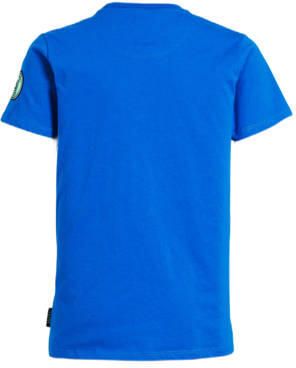 Me & My Monkey T-shirt Micha met printopdruk blauw Jongens Katoen Ronde hals 116 - Foto 2
