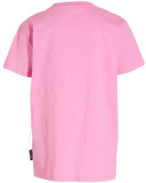 Me & My Monkey T-shirt Milan met printopdruk roze Jongens Katoen Ronde hals 128 - Foto 3
