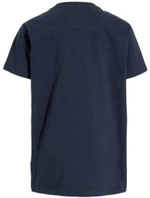 Me & My Monkey T-shirt Milos met printopdruk donkerblauw Jongens Katoen Ronde hals 104 - Foto 2