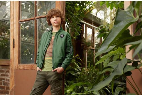 Me & My Monkey T-shirt Myron met printopdruk groen Jongens Katoen Ronde hals 104 - Foto 2