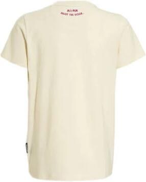 Me & My Monkey T-shirt Perat met printopdruk beige Jongens Katoen Ronde hals 110 116