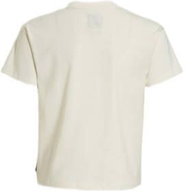 Me & My Monkey T-shirt Pima met tekstopdruk wit Meisjes Katoen Ronde hals 134 140