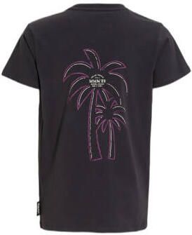 Me & My Monkey T-shirt Prashant met printopdruk donkergrijs Jongens Katoen Ronde hals 110 116