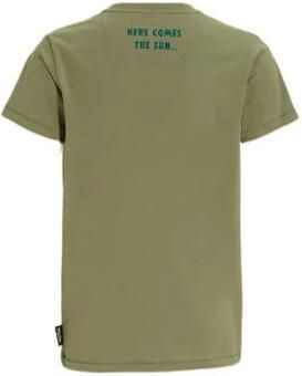 Me & My Monkey T-shirt Puck met printopdruk groen Jongens Katoen Ronde hals 122 128
