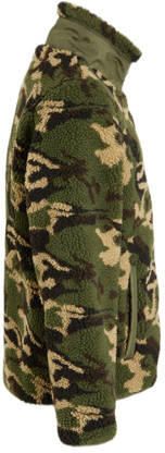 Me & My Monkey teddy tussenjas met camouflageprint groen Jongens Polyester Opstaande kraag 116 - Foto 1