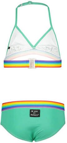 Me & My Monkey triangel bikini groen Meisjes Polyester Meerkleurig 140-146 - Foto 2