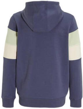 Me & My Monkey vest Poyraz met printopdruk blauw Jongens Katoen Capuchon 146 152