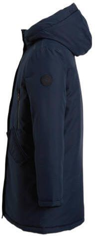 Me & My Monkey winterjas Nadia donkerblauw Meisjes Polyester Capuchon Effen 104 - Foto 2