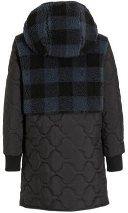 Me & My Monkey winterjas Naomi zwart Meisjes Polyester Capuchon Effen 116