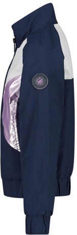 Me & My Monkey zomerjas donkerblauw lichtroze wit Meisjes Polyester Opstaande kraag 104-110 - Foto 2
