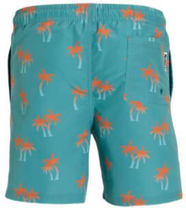 Me & My Monkey zwemshort Perren met all over print turquoise Blauw Jongens Polyester 128