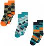 Me & My Monkey sokken met all-over print set van 3 oranje blauw Jongens Katoen 27-30 - Thumbnail 2