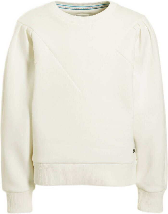 Me & My Monkey sweater Mirthe ecru Effen 116 | Sweater van