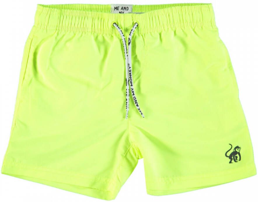 Me & My Monkey zwemshort neon geel Jongens Polyester Effen 104