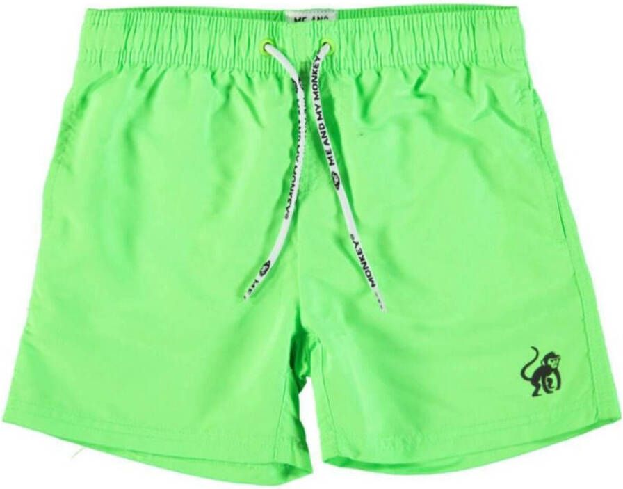 Me & My Monkey zwemshort neon groen Jongens Polyester Effen 116